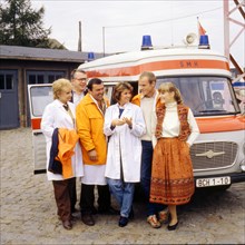 Die Schauspieler v.l.: Ingeborg Krabbe, Otmar Richter, Günter Schubert, Uta Schorn, Wilfried Pucher