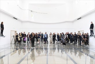 Actors perform a performance by Anne Imhof titled 'Faust' before the start of the 57th Venice Biennale