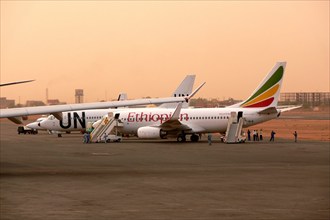 Boeing B737-700 of the Ethiopian Ethiopian airlines