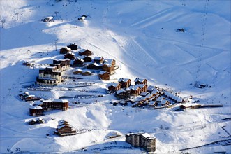 Skiort Les Ménuires, Frankreich, Alpen | ski resort of Les Ménuires, France, Alps