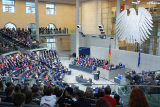 Le chancelier Olaf Scholz (SPD) lors de la 205e session du Bundestag allemand à Berlin, le 16 décembre 2024