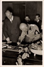 Münchner Abkommen 1938, Benito Mussolini, Unterzeichnung der Verträge, Photo Hoffmann S 10/2