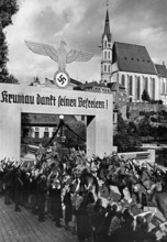 Besetzung tschechoslowakischer Gebiete (hier Cesky Krumlov in Tschechien) durch die Deutsche
