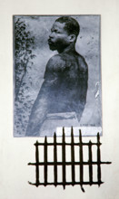 Das historische Foto zeigt den einzigen Überlebenden des Ausbruchs des Vulkans Montagne Pelee auf