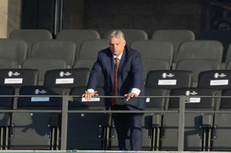14.07.2024, Olympiastadion, Berlin, GER, EM UEFA 2024, Final, Spain vs England, im Bild Ungarns
