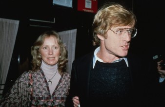 Robert Redford mit Ehefrau Lola (Ende der 1970er Jahre) / Personen, Ehepaar, married, verheiratet