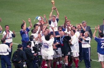 firo : 12.07.1998 Fußball, WM WELTMEISTERSCHAFT 1998 WORLD CUP FINAL FINALE Brasilien - Frankreich