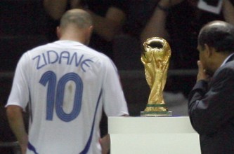 Zinedine Zidane from France leaves the pitch after a red card during the final of the 2006 FIFA