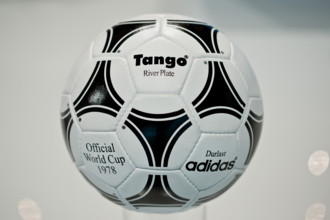 The 'Tango Durlast' soccer ball which was the official ball of the 1978 soccer world cup in