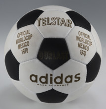 The undated handout shows the official soccer ball 'Telstar' for the FIFA World Cup 1970 in Mexico.