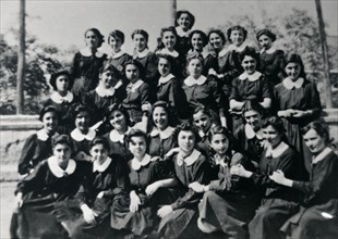 Farah Diba at the Jeanne d'Arc School in Tehran, (1952-1953)