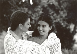 Farah Pahlavi with her daughter Fahranaz (1979)
