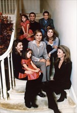 Farah Pahlavi entourée de sa famille, anniversaire SMI. Etats-Unis, octobre 1998.
