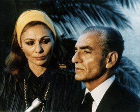 Reza Shah Pahlavi et sa femme Farah. Panama, 1979.