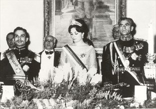 Hussein of Jordan on an official visit to Tehran (1960)