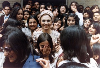 Farah Pahlavi visiting the provinces