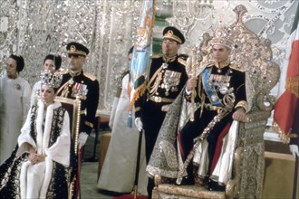 Mohammed Reza Shah Pahlavi lors des cérémonies du couronnement (1967)