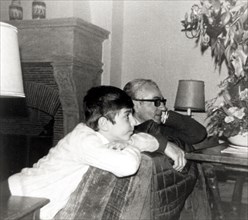 Mohammad Reza Shah Pahlavi and his son