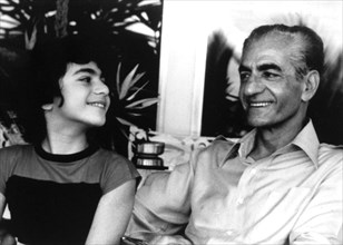 Mohammed Reza Shah Pahlavi et sa fille Leila