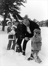 Mohammed Reza Shah Pahlavi et ses enfants