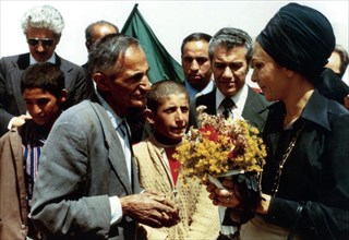 Farah Pahlavi en visite