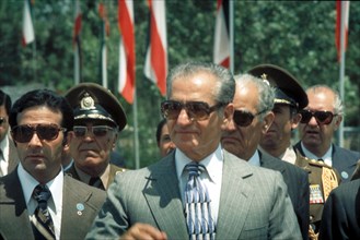 Mohammed Reza Shah Pahlavi en visite officielle