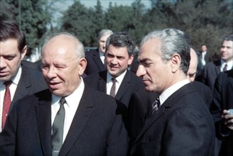 Mohammed Reza Shah Pahlavi en visite officielle