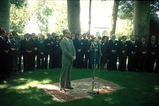 Mohammed Reza Shah Pahlavi en visite officielle