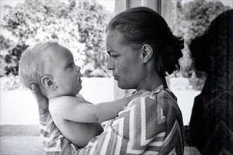 Romy Schneider and her son