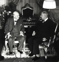 Charles de Gaulle et Sir Winston Churchill (24 octobre 1960)