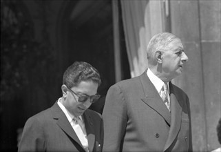 Charles de Gaulle reçoit le roi du Népal, Mahendra Bir Bikram Shah, 1960