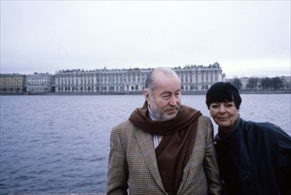 Bernard et Annabel Buffet devant la Neva