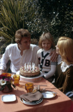 Johnny Hallyday and Sylvie Vartan with son David