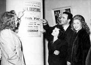 Piaf et Marcel Cerdan, leurs noms sur la même affiche, en mars 1948