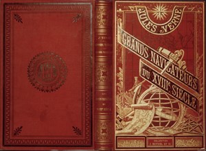 Verne, "Grands navigateurs du XVIIIe siècle" (Couverture de livre)