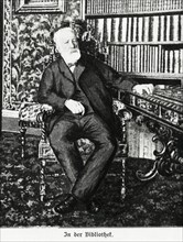 Jules Verne dans sa bibliothèque