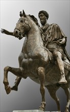 Equestrian Statue Of Marcus Aurelius. Copy From A Bronze Original Of The 2Nd Century Bc. The Original Is Inside The Museum.//Piazza Del Campidoglio