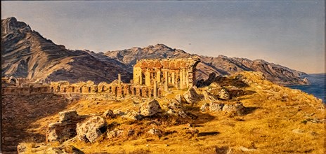 Ferdinand Georg Waldmüller. "The ruins of the Greek theatre of Taormina