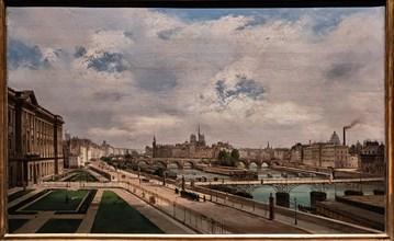 Ippolito Caffi: "View of Paris from the Louvre Palace"