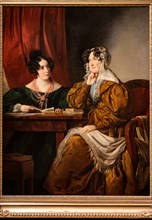 Friedrich von Amerling:  "Portrait of Baroness Henriette von Pereira - Armstein with her daughter Flora"