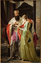 Carlo Arienti: "Amedeo VIII showing Princess Mary the letter sent by the Duke of Milano where he asks her hand"