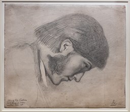 Brown, Study of F. G. Stephens for "Jesus washing Peter's feet"