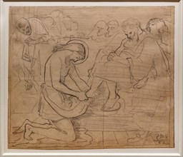 Brown, Sketch for "Jesus washing Peter's feet"