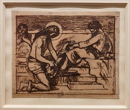 Brown, Sketch for "Jesus washing Peter's feet"