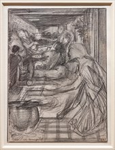 Coley Burne Jones, Study for "Ezekiel and the boiling pot"
