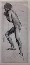 Coley Burne Jones, Study of nude of knight for "The Merciful Knight"