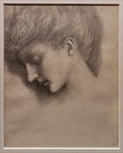 Coley Burne-Jones, "Study of a Sleeping Woman's Head"