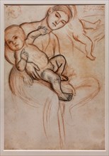 Holman Hunt, Study for the Infant Jesus in the arms of the Virgin for the "Triumph of the Innocents"