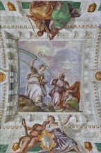 Maser, Villa Barbaro, plafond du Salon de la lampe à huile