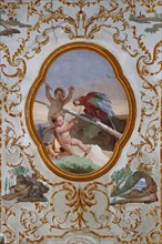 Vicenza, Villa Valmarana ai Nani, Guest Lodgings, the Room of the Putti, medallion with putti
